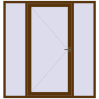Pricing Entrance doors 2000x2100 mm DOOR KORSA ENERGY-SAVING REHAU SYNEGO WALNUT two-sided