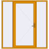 Pricing Entrance doors 2000x2100 mm DOOR KORSA ALU STANDARD 72 RAL 1006 Maize yellow two-sided