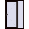 Pricing Entrance doors 1400x2100 mm DOOR KORSA ENERGY-SAVING REHAU SYNEGO BLACK_BROWN two-sided