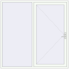 Ustalenie cen Drzwi zewnętrzne 2100x2100 mm DOOR ALU STANDARD 72 RAL 9016 Traffic white dwustronny