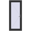 Pricing Entrance doors 840x1990 mm DOOR KORSA OPTIMUM REHAU BRILLANT BLACK_STRUCTURAL two-sided