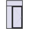 Pricing Entrance doors 1450x2500 mm DOOR KORSA OPTIMUM REHAU BRILLANT BLACK_ULTI-MATT two-sided
