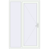 Pricing Entrance doors 1400x2200 mm DOOR KORSA OPTIMUM REHAU BRILLANT RAL 9016 Traffic white two-sided