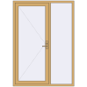 Pricing Entrance doors 1500x2100 mm DOOR KORSA ALU STANDARD 72 RAL 1002 Sand yellow two-sided