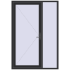 Pricing Entrance doors 1500x2200 mm DOOR KORSA ENERGY-SAVING REHAU SYNEGO ANTHRACITE_GREY_GLATT two-sided