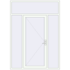 Pricing Entrance doors 1800x2500 mm DOOR KORSA OPTIMUM REHAU BRILLANT RAL 9016 Traffic white two-sided