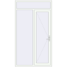 Pricing Entrance doors 1400x2500 mm DOOR KORSA OPTIMUM REHAU BRILLANT RAL 9016 Traffic white two-sided