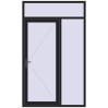 Pricing Entrance doors 1500x2500 mm DOOR KORSA ENERGY-SAVING REHAU SYNEGO BLACK_ULTI-MATT two-sided