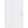 Pricing Entrance doors 1400x2100 mm DOOR KORSA OPTIMUM REHAU BRILLANT RAL 9016 Traffic white two-sided