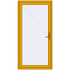 Pricing Entrance doors 1100x2200 mm DOOR KORSA ALU STANDARD 72 RAL 1004 Golden yellow two-sided