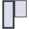 Pricing Entrance doors 1800x2100 mm DOOR KORSA OPTIMUM REHAU BRILLANT ANTHRACITE_GREY_STRUKTURAL two-sided