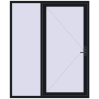 Ustalenie cen Drzwi zewnętrzne 1800x2200 mm DOOR KORSA OPTIMUM REHAU BRILLANT BLACK_COOL_110L-2 dwustronny