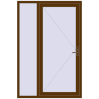 Pricing Entrance doors 1400x2100 mm DOOR KORSA ENERGY-SAVING REHAU SYNEGO WALNUT two-sided