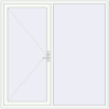 Pricing Entrance doors 2100x2100 mm DOOR KORSA OPTIMUM REHAU BRILLANT RAL 9016 Traffic white two-sided