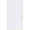 Pricing Entrance doors 1350x2500 mm DOOR KORSA OPTIMUM REHAU BRILLANT RAL 9016 Traffic white two-sided