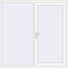Pricing Entrance doors 2000x2000 mm DOOR KORSA ENERGY-SAVING REHAU SYNEGO RAL 9016 Traffic white two-sided