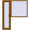 Pricing Entrance doors 1800x2100 mm DOOR KORSA OPTIMUM REHAU BRILLANT GOLDEN OAK two-sided