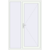 Pricing Entrance doors 1400x2100 mm DOOR KORSA ENERGY-SAVING REHAU SYNEGO RAL 9016 Traffic white two-sided