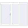 Pricing Entrance doors 2500x2100 mm DOOR KORSA OPTIMUM REHAU BRILLANT RAL 9016 Traffic white two-sided