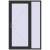 Pricing Entrance doors 1400x2100 mm DOOR KORSA ENERGY-SAVING REHAU SYNEGO ANTHRACITE_GREY_GLATT two-sided