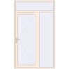 Pricing Entrance doors 1500x2500 mm DOOR KORSA ENERGY-SAVING REHAU SYNEGO CREAME_WHITE_50L-2 two-sided