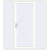 Pricing Entrance doors 1800x2070 mm DOOR KORSA OPTIMUM REHAU BRILLANT RAL 9016 Traffic white two-sided