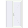 Pricing Entrance doors 1275x2100 mm DOOR OPTIMUM REHAU BRILLANT RAL 9016 Traffic white two-sided