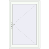 Pricing Entrance doors 1100x1700 mm DOOR KORSA ALU STANDARD 72 RAL 9016 Traffic white two-sided