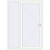Ustalenie cen Drzwi zewnętrzne 1500x2100 mm DOOR KORSA OPTIMUM REHAU BRILLANT RAL 9016 Traffic white dwustronny