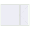 Pricing Entrance doors 2800x2100 mm DOOR KORSA ENERGY-SAVING REHAU SYNEGO RAL 9016 Traffic white two-sided