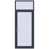 Pricing Entrance doors 1020x2560 mm DOOR KORSA OPTIMUM REHAU BRILLANT ANTHRACITE_GREY_STRUKTURAL two-sided