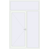 Ustalenie cen Drzwi zewnętrzne 1750x2800 mm DOOR KORSA ENERGY-SAVING REHAU SYNEGO RAL 9016 Traffic white dwustronny