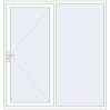 Pricing Entrance doors 2000x2100 mm DOOR KORSA ALU STANDARD 72 RAL 9016 Traffic white two-sided