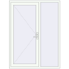 Pricing Entrance doors 1500x2000 mm DOOR KORSA OPTIMUM REHAU BRILLANT RAL 9016 Traffic white two-sided