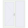 Pricing Entrance doors 1600x2000 mm DOOR KORSA ALU STANDARD 72 RAL 9016 Traffic white two-sided