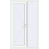 Pricing Entrance doors 1200x2000 mm DOOR KORSA OPTIMUM REHAU BRILLANT RAL 9016 Traffic white two-sided