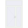 Pricing Entrance doors 1600x2600 mm DOOR KORSA OPTIMUM REHAU BRILLANT RAL 9016 Traffic white two-sided