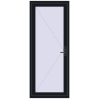 Pricing Entrance doors 900x2200 mm DOOR KORSA OPTIMUM REHAU BRILLANT BLACK_COOL_110L-2 two-sided