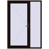 Pricing Entrance doors 1500x2100 mm DOOR KORSA ENERGY-SAVING REHAU SYNEGO BLACK_BROWN two-sided