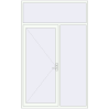 Pricing Entrance doors 1750x2800 mm DOOR KORSA ENERGY-SAVING REHAU SYNEGO RAL 9016 Traffic white two-sided