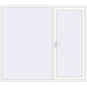 Pricing Entrance doors 2600x2300 mm DOOR KORSA ENERGY-SAVING REHAU SYNEGO RAL 9016 Traffic white two-sided