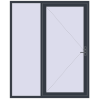Ustalenie cen Drzwi zewnętrzne 1800x2200 mm DOOR KORSA OPTIMUM REHAU BRILLANT ANTHRACITE_GREY_STRUKTURAL dwustronny