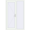 Pricing Entrance doors 1280x2040 mm DOOR KORSA OPTIMUM REHAU BRILLANT RAL 9016 Traffic white two-sided
