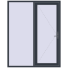 Pricing Entrance doors 1680x2100 mm DOOR KORSA OPTIMUM REHAU BRILLANT ANTHRACITE_GREY_STRUKTURAL two-sided