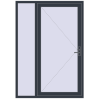 Ustalenie cen Drzwi zewnętrzne 1470x2100 mm DOOR KORSA OPTIMUM REHAU BRILLANT ANTHRACITE_GREY_STRUKTURAL dwustronny