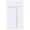 Pricing Entrance doors 1550x2620 mm DOOR KORSA ENERGY-SAVING REHAU SYNEGO RAL 9016 Traffic white two-sided