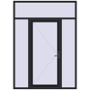 Pricing Entrance doors 1800x2500 mm DOOR KORSA OPTIMUM REHAU BRILLANT BLACK_ULTI-MATT two-sided