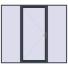 Pricing Entrance doors 2500x2200 mm DOOR OPTIMUM REHAU BRILLANT ANTHRACITE_GREY_STRUKTURAL two-sided