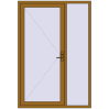 Pricing Entrance doors 1500x2200 mm DOOR KORSA ENERGY-SAVING REHAU SYNEGO LIGHT_OAK two-sided