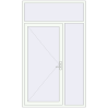 Pricing Entrance doors 1500x2500 mm DOOR KORSA OPTIMUM REHAU BRILLANT RAL 9016 Traffic white two-sided